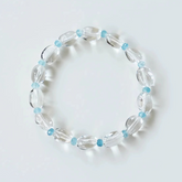 OZ Dorothy Series WH1000 White Crystal Aquamarine Bracelet